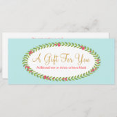 Carte Certificat cadeau de vacances mode et beauté (Devant / Derrière)