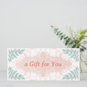 Carte Certificat cadeau de vacances Whimsical (Debout devant)