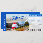 Carte Certificat cadeau de voyage surprise de pêche (Devant / Derrière)