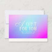 Carte Certificat cadeau dégradant (Devant)