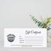 Carte Certificat-cadeau d'entreprise à écriture moderne  (Debout devant)