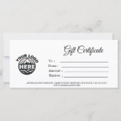 Carte Certificat-cadeau d'entreprise à écriture moderne  (Devant)