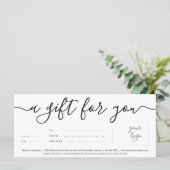 Carte Certificat cadeau d'entreprise avec logo | Simplem (Debout devant)