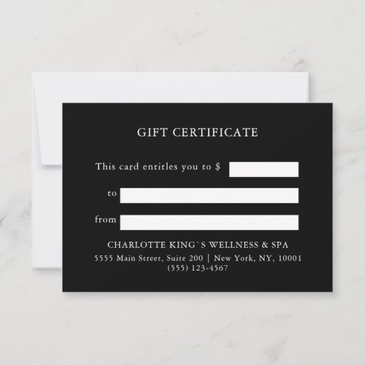 CARTE CERTIFICAT CADEAU D'ENTREPRISE | BOHO (Dos)