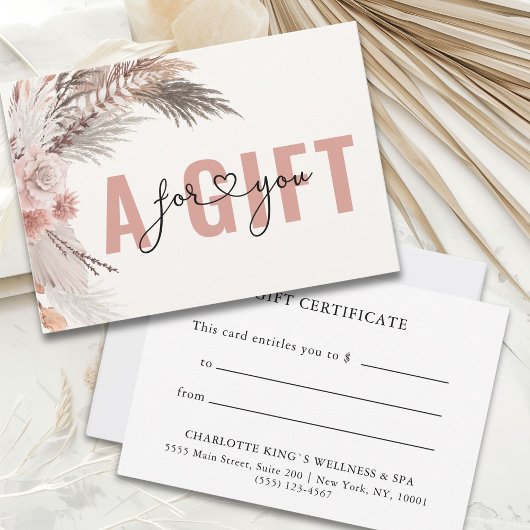 CARTE CERTIFICAT CADEAU D'ENTREPRISE | BOHO