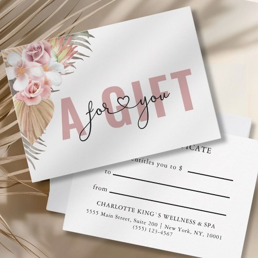 CARTE CERTIFICAT CADEAU D'ENTREPRISE | BOHO