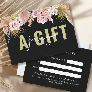 CARTE CERTIFICAT CADEAU D'ENTREPRISE   BOHO