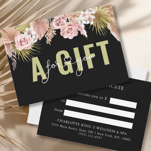 CARTE CERTIFICAT CADEAU D'ENTREPRISE | BOHO