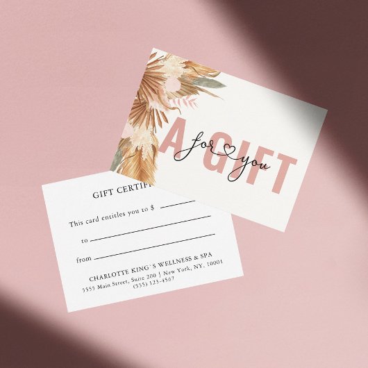 CARTE CERTIFICAT CADEAU D'ENTREPRISE | BOHO TROPICAL