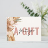 CARTE CERTIFICAT CADEAU D'ENTREPRISE | BOHO TROPICAL (Debout devant)