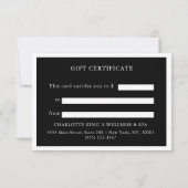 Carte CERTIFICAT CADEAU D'ENTREPRISE | Bow | Parties sci (Dos)