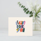 Carte Certificat-cadeau d'entreprise coloré (Debout devant)
