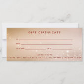 Carte Certificat cadeau d'entreprise de script Parties s (Dos)
