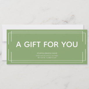 Carte certificat cadeau d'entreprise du logo blanc de ba