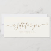 Carte Certificat cadeau d'entreprise Élégant simple (Devant)