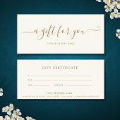 Carte Certificat cadeau d'entreprise Élégant simple
