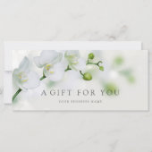Carte Certificat cadeau d'entreprise florale orchidée (Devant)