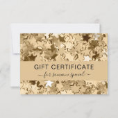 Carte Certificat cadeau d'entreprise Gold Stars moderne (Devant)