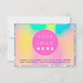 Carte Certificat cadeau d'entreprise Holographe Logo ros (Dos)