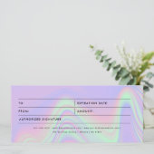 Carte Certificat cadeau d'entreprise holographique (Debout devant)