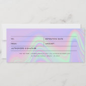 Carte Certificat cadeau d'entreprise holographique (Devant)