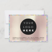 Carte Certificat cadeau d'entreprise Logo de perle Holog (Dos)