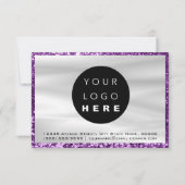 Carte Certificat cadeau d'entreprise Logo gris Rose viol (Dos)