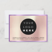 Carte Certificat cadeau d'entreprise Logo Perle violet (Dos)