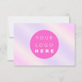 Carte Certificat cadeau d'entreprise Logo social violet  (Dos)