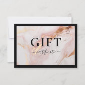 CARTE CERTIFICAT CADEAU D'ENTREPRISE | MARBLE OR BLUSH (Devant)
