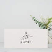 Carte Certificat cadeau d'entreprise minimal simple (Debout devant)
