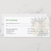 Carte Certificat cadeau d'entreprise Mistletoe & Tan Bow (Dos)