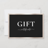 Carte CERTIFICAT CADEAU D'ENTREPRISE | Moderne | (Devant)
