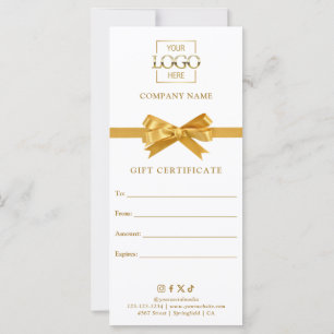 Carte Certificat Cadeau d'Entreprise Moderne et Élégant