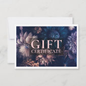 Carte CERTIFICAT CADEAU D'ENTREPRISE | Moderne | Floral  (Devant)