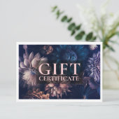 Carte CERTIFICAT CADEAU D'ENTREPRISE | Moderne | Floral  (Debout devant)