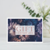 Carte CERTIFICAT CADEAU D'ENTREPRISE | Moderne | Floral  (Debout devant)