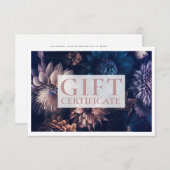 Carte CERTIFICAT CADEAU D'ENTREPRISE | Moderne | Floral  (Devant / Derrière)