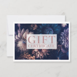 Carte CERTIFICAT CADEAU D'ENTREPRISE   Moderne   Floral 
