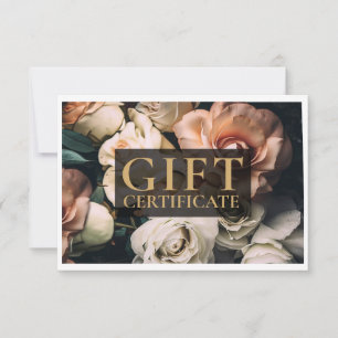 Carte CERTIFICAT CADEAU D'ENTREPRISE   Moderne   Floral 
