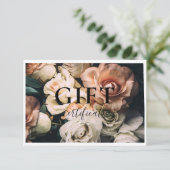 Carte CERTIFICAT CADEAU D'ENTREPRISE | Moderne | Floral  (Debout devant)