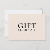 Carte CERTIFICAT CADEAU D'ENTREPRISE | Moderne | Minimum (Devant)