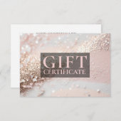 Carte CERTIFICAT CADEAU D'ENTREPRISE | Moderne | PARTIES (Devant / Derrière)