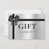 Carte CERTIFICAT CADEAU D'ENTREPRISE | Moderne | Ruban (Devant)