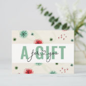 Carte CERTIFICAT CADEAU D'ENTREPRISE | Motif de neige de (Debout devant)