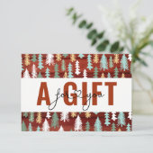 Carte CERTIFICAT CADEAU D'ENTREPRISE | Noël| Arbre d'hiv (Debout devant)