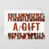 Carte CERTIFICAT CADEAU D'ENTREPRISE | Noël| Arbre d'hiv (Devant / Derrière)