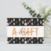 Carte CERTIFICAT CADEAU D'ENTREPRISE | Noël| Arbre d'hiv (Debout devant)