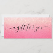 Carte Certificat cadeau d'entreprise Parties scintillant (Devant)