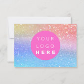 Carte Certificat cadeau d'entreprise Parties scintillant (Dos)